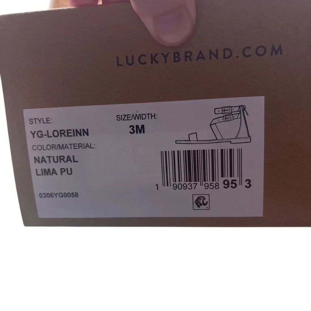 Lucky Brand Girls New In Box Loreinn Snake Skin Look Sandals Size 3M